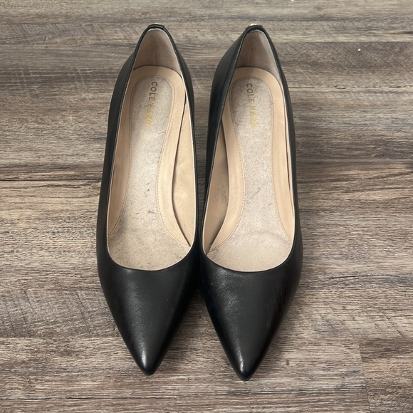 Cole Haan Womens Go-to Park Pointed Toe Stiletto Pump Black Leather Size 8.5B @ - Picture 2 of 10